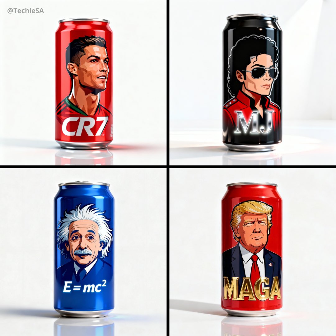 TechieBySA's tweet image. Character Drinks by Seedream 4🥤
Prompt on @AltSocietyAI👇🏻