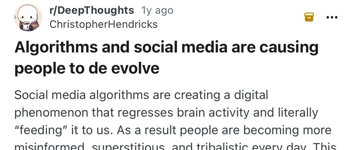 laz_radic's tweet image. The algorithm is just a market-clearing mechanism for attention. Like any market, it gives you more of what you demand so you’ll keep coming back. If you don’t like the equilibrium, change your inputs. 1/3
