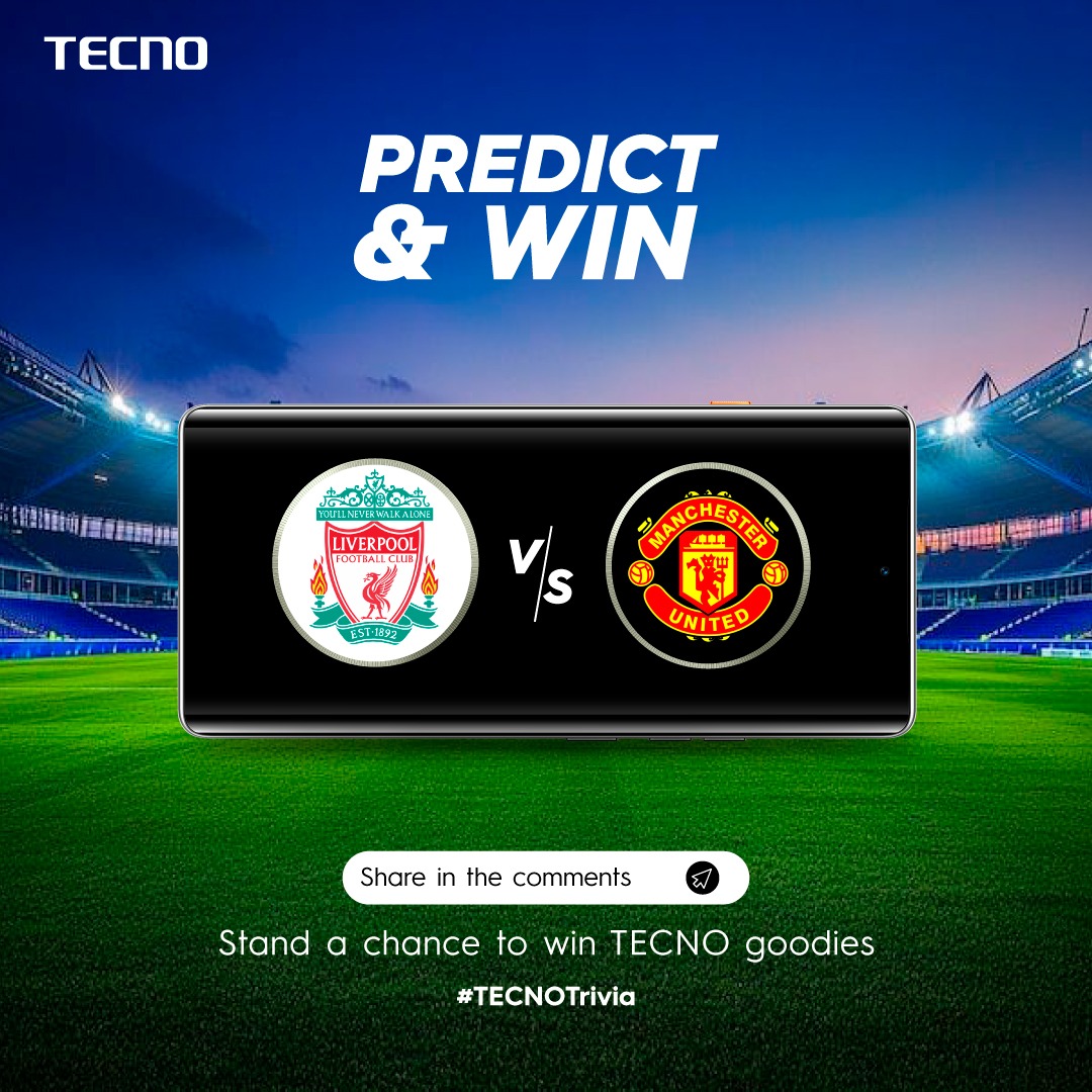 It’s time for the ultimate showdown! 
Liverpool 🆚 Manchester United; who’s taking the win this time? 

Drop your predictions below and stand a chance to win TECNO goodies!

#TECNOAI #TecnoKenya #tecnoxafcon2025