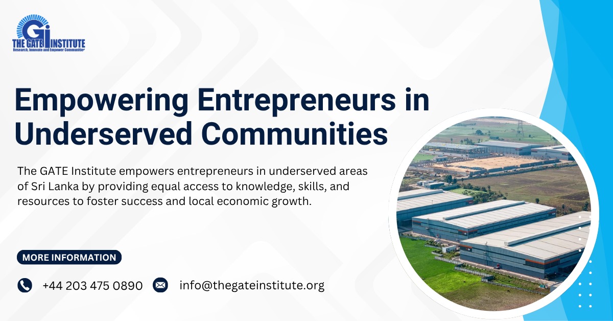 GateInstitut's tweet photo. Unlocking Potential, Building Futures!

The #GATEInstitute supports entrepreneurs in underserved areas of #SriLanka by providing equal access to knowledge, skills, and resources. 
Contact us: info@thegateinstitute.org https://t.co/pXszqpK6zi
