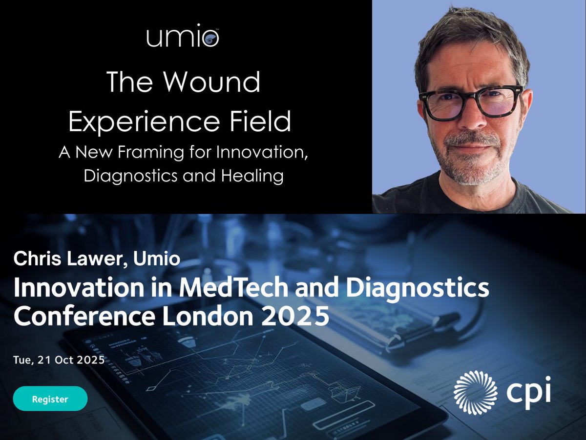 At the Innovation in MedTech and Diagnostics Conference 2025 (London, Oct 21), <a href="/ChrisLawer/">Chris Lawer</a>  shall explore how rethinking wounds as Real Lived Experience (RLX) fields - not just sites of pathology - opens an exciting new frontier for diagnostics, design, and system transformation