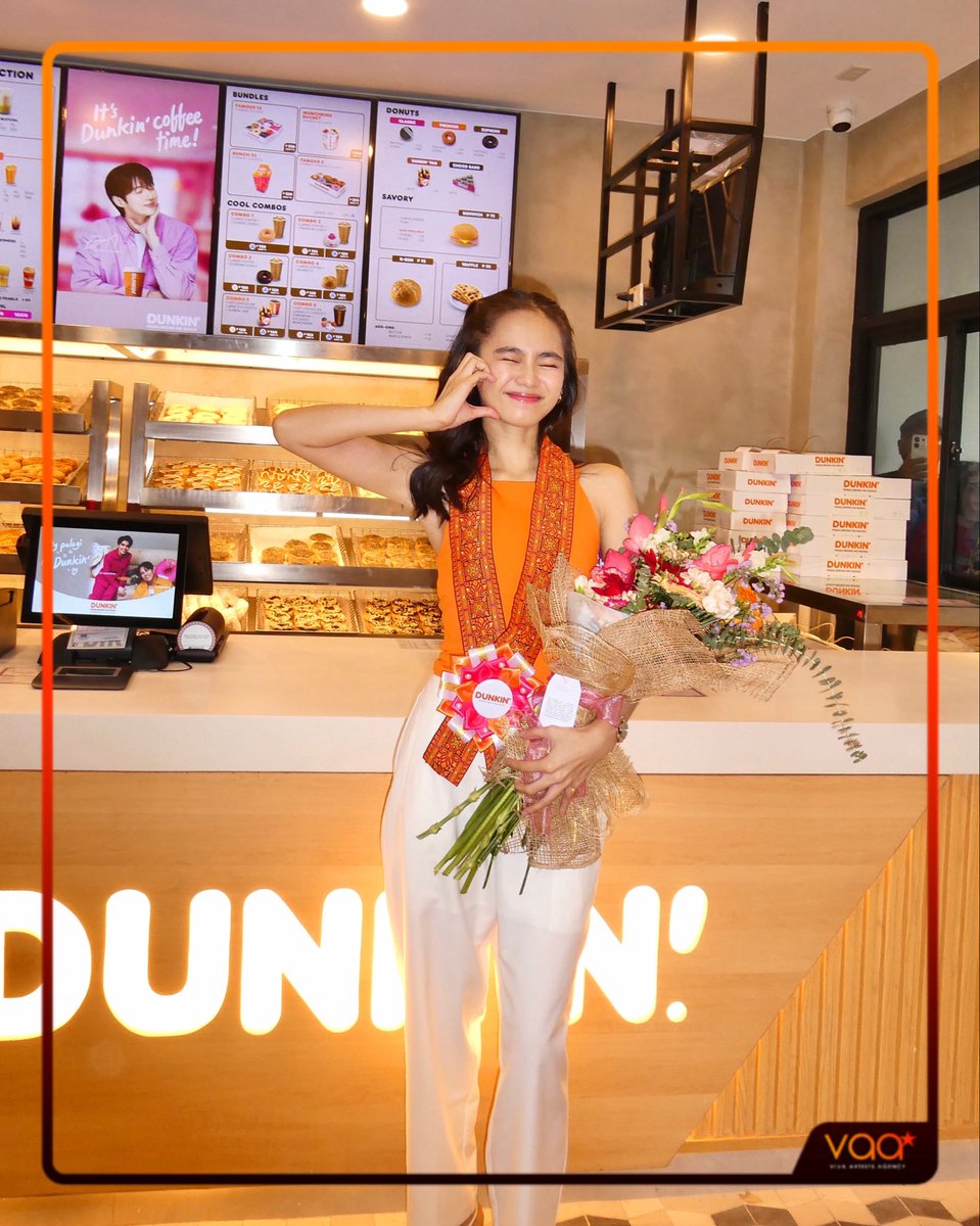 LOOK: Ashtine Olviga at the grand store opening of the biggest Dunkin' branch in Tagbilaran City Bohol 🧡