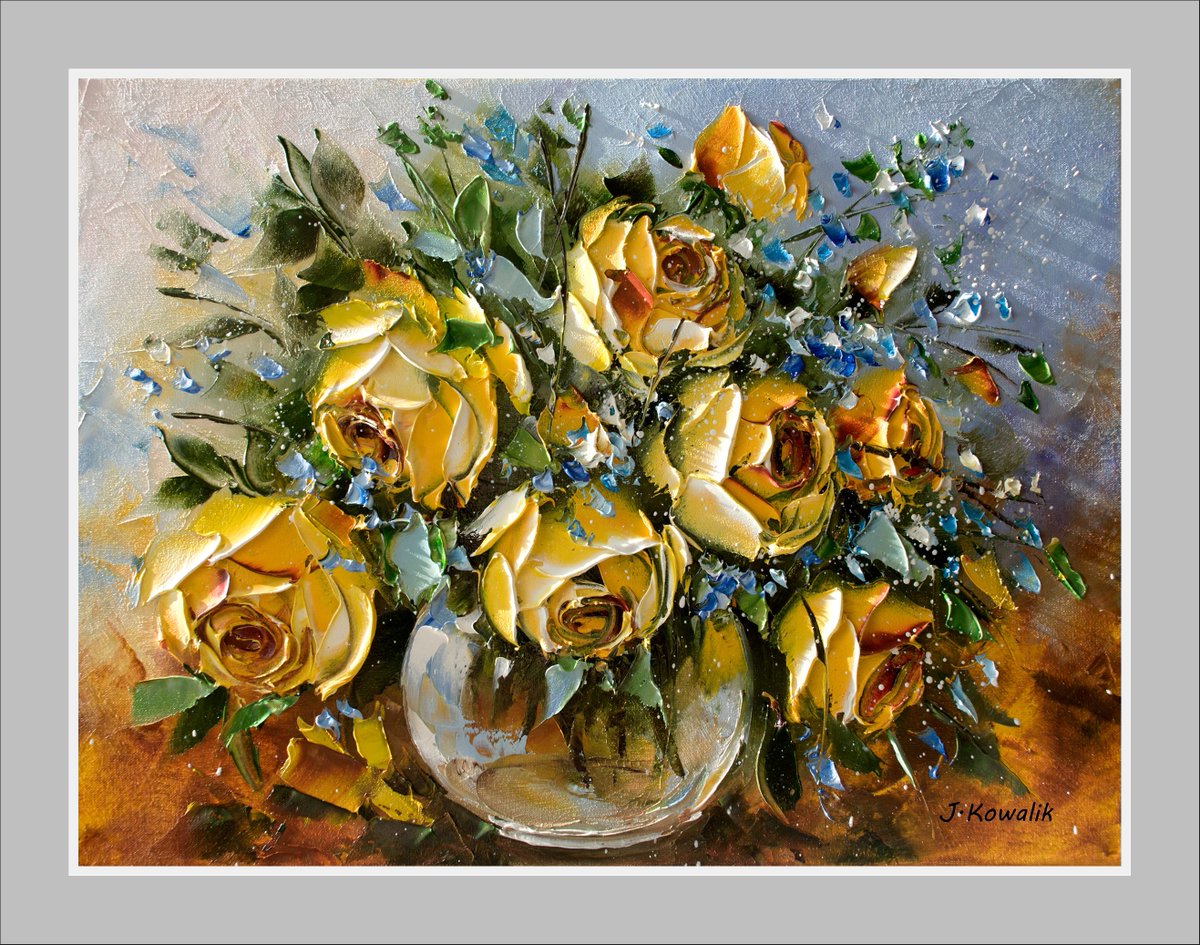JKowalikART's tweet photo. My new oil painting – with visible texture! 

#roses #Rosen #commissions #art #oilpainting #painting #forsale #nasprzedaż #obraz #obrazolejny #arte #hechoamano #pintura #pittura #fattoamano #peinture #faitmain  #floralpaintings #floralart #rosepainting #oiloncanvas #handpainted https://t.co/2ic1AfdvEt