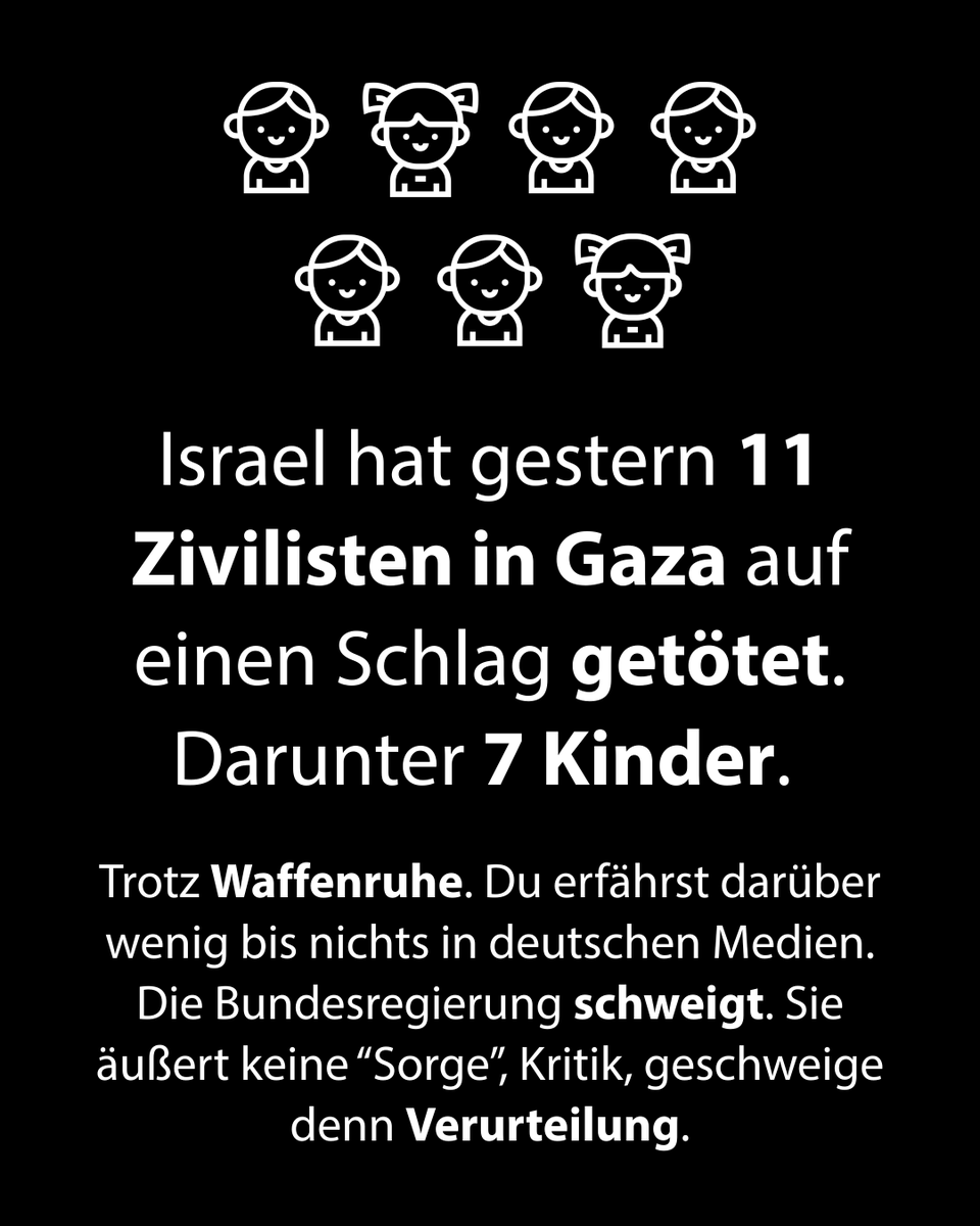Israels Besatzungsmilitär in Gaza hat gestern 11 Zivilisten auf einen Schlag getötet. Darunter 7 Kinder. Die beiden Familien wurden im Stadtteil Zaytoun im Norden Gazas beschossen, als sie mit einem Bus in ihr Zuhause zurückkehren wollten.

Zwei Familien wurden auf einen Schlag