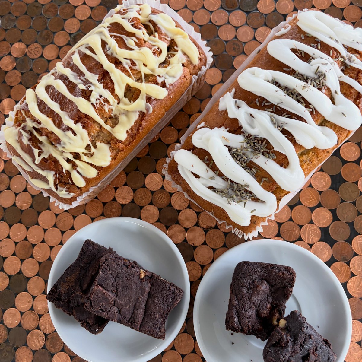 We are loafing around this weekend at the cafe, available is the delicious Lemon and Lavender and White Chocolate and Raspberry alongside GF Brownies. Open 11am - 3pm today and tomorrow, see you then!