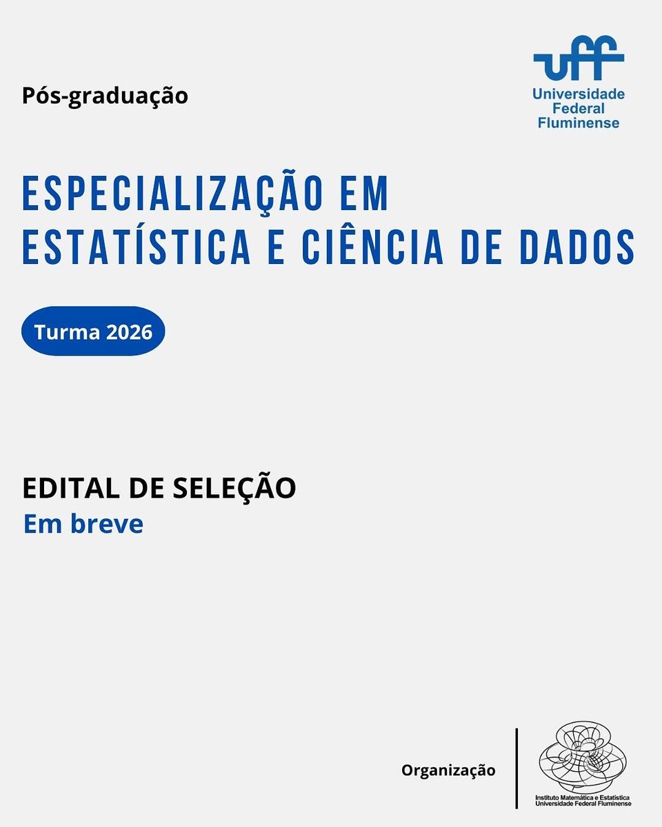 Eu já disse que sou contra cursos online. Também sou contra cursos 0800. Se não tem dinheiro, não estude, simples assim. Veja que horror essa especialização gratuita em Estatística e Ciência de dados. Serão 15 vagas. Aulas noturnas, duas vezes por semana. Me ajude a divulgar para