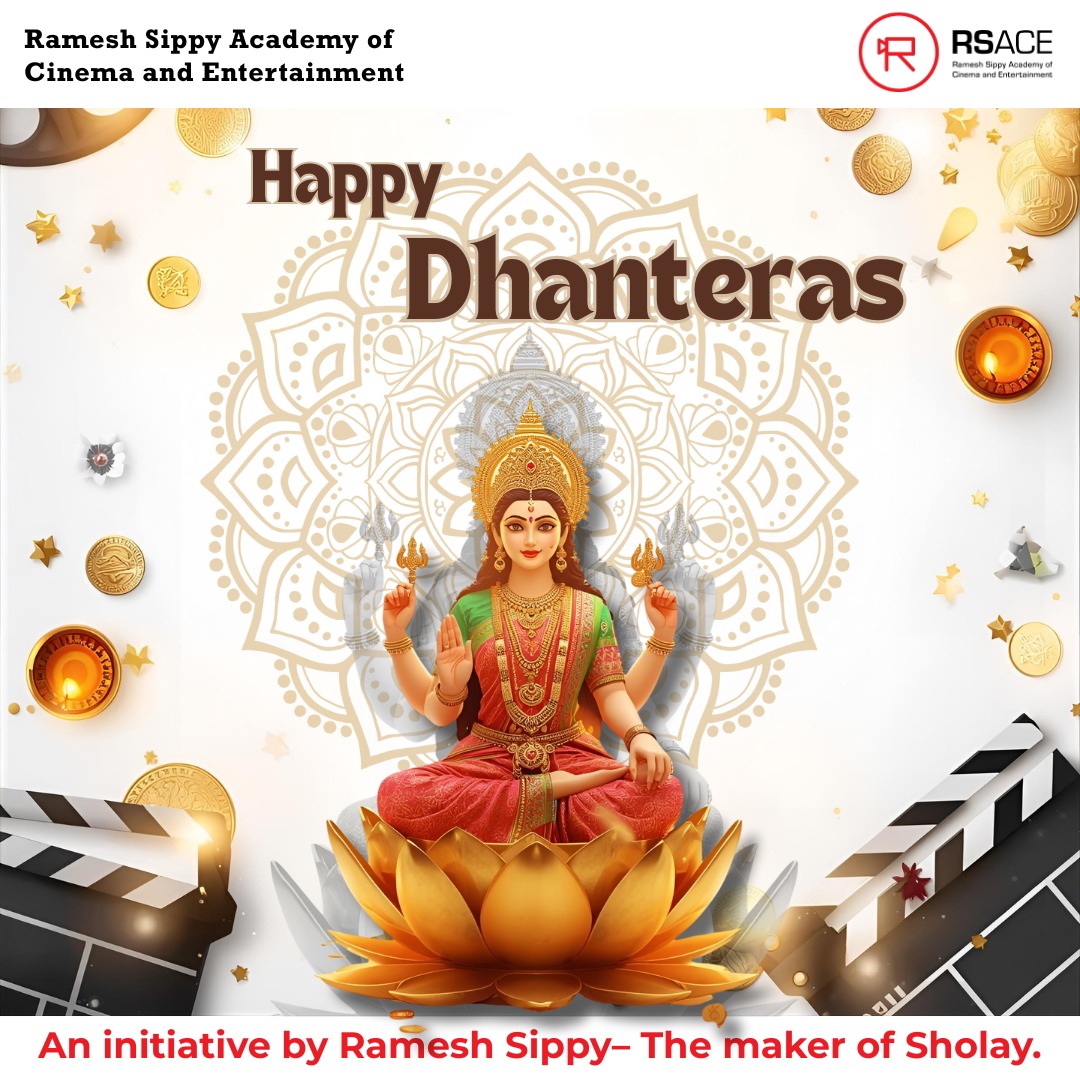 RSACE_Live's tweet photo. May this Dhanteras bring prosperity, new opportunities, and endless creativity to your life. Shine bright on and off the screen! Happy Dhanteras from Ramesh Sippy Academy of  Cinema and Entertainment.

#HappyDhanteras #Dhanteras2025 #DhanterasCelebration #FestivalOfProsperity https://t.co/kTrOffzhqY