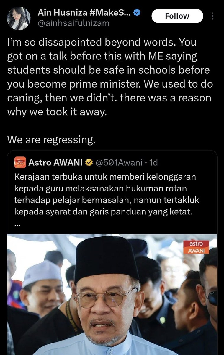 TunSyed78817's tweet image. Selepas berbakul dikecam tweet syok sendiri si @ainhsaifulnizam 

She deleted the tweet. No apology from a straight-up dumb narcissist kid who thinks the world revolves around her narrowed mind.

You might be a victim, but it doesn't mean you are the solution. Reality hit hard.