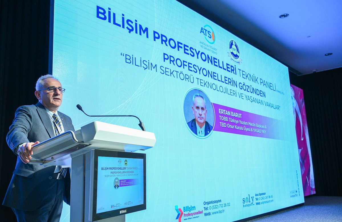 Yönetim Kurulu Başkanımız Yusuf Hacısüleyman, Antalya Ticaret ve Sanayi Odası (ATSO) ile Türkiye Bilişim Derneği (TBD) Antalya Şubesi iş birliğinde ve Bilişim Profesyonelleri Haber Sitesi organizasyonunda düzenlenen “Bilişim Profesyonelleri Teknik Paneli”ne katıldı.