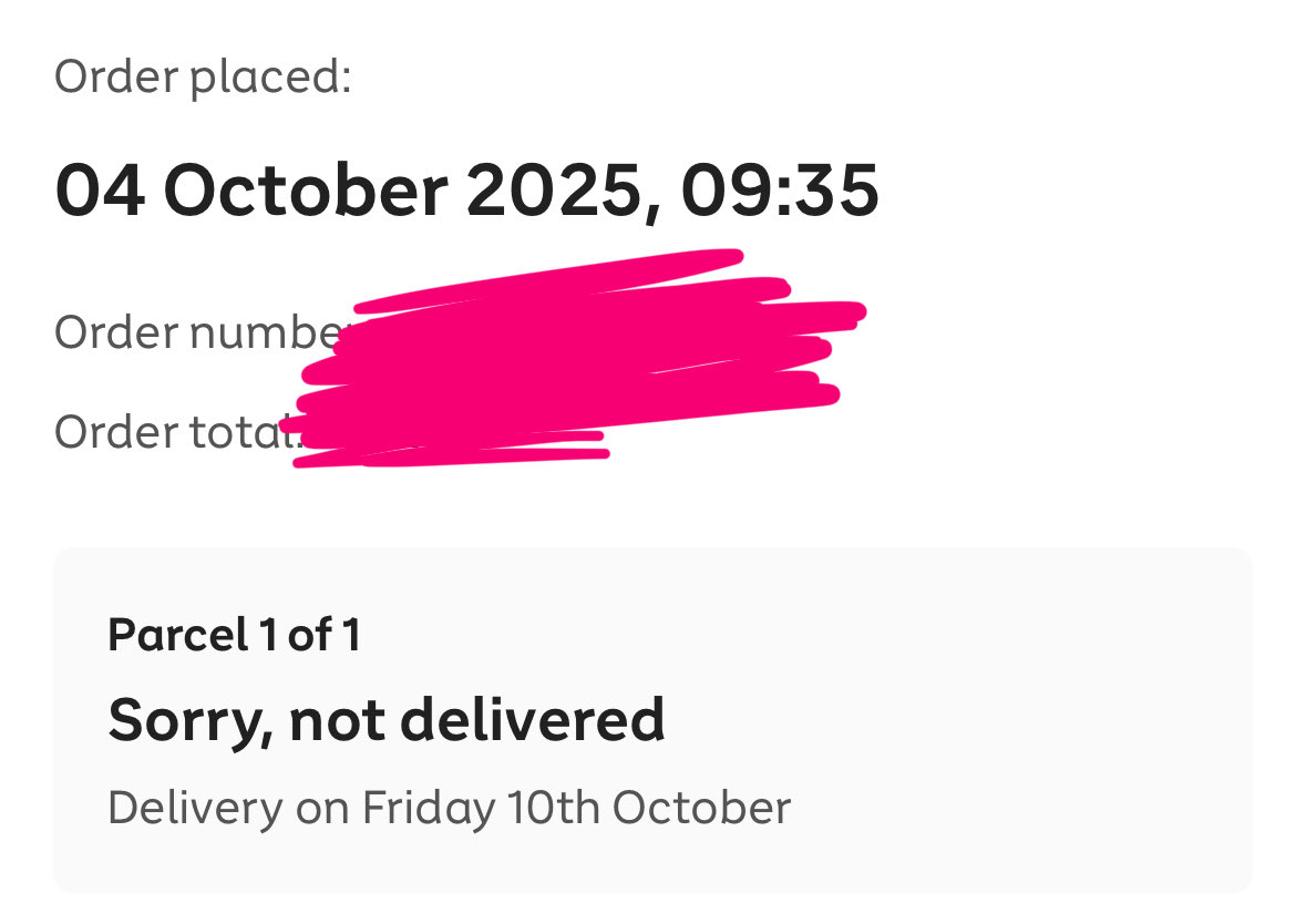 beciwilmot's tweet photo. @VeryHelpers my parcel hasn’t moved since the 7th Oct, was meant to be delivered on the 10th. I rung on Thursday and was told I would be issued a refund so I could order it again, and still no refund 2 days later. How long will it take? https://t.co/r21uGXDmuP