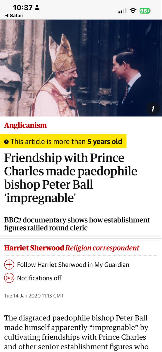 donttakethepeas's tweet photo. @hol40900 Worth remembering that Charles also maintained friendship with convicted sex offender. 

Even calling the conviction a “monstrous wrong”

The media spun it to make Charles look like he was wronged. 

The royals protect establishment and themselves. 

Not us 

#AbolishTheMonarchy https://t.co/If1YltHwVu