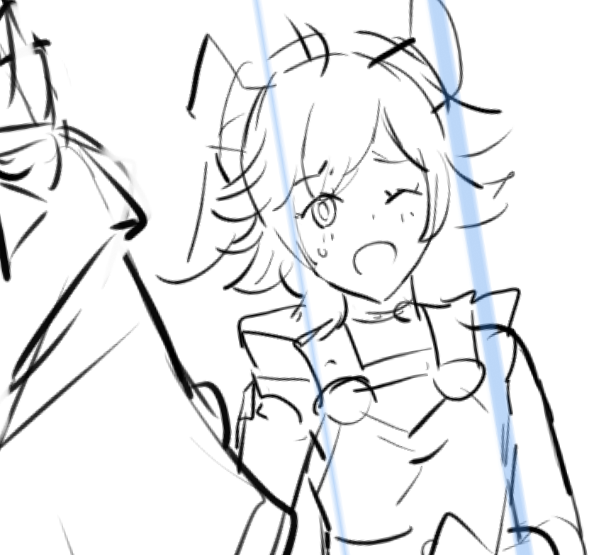 少しラフ進行。 