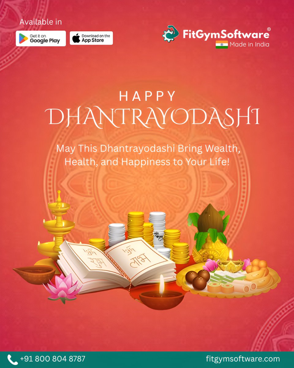 fitgymsoftware's tweet photo. Happy Dhanteras to all.🎊🎊

#Diwali #diwalicelebration #happydiwali🎉 https://t.co/eZZoaeEnTP