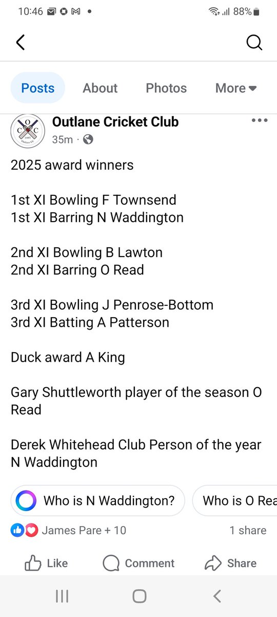 Well done lad, yet another 50 plus wickets for the season. 👊🏏
