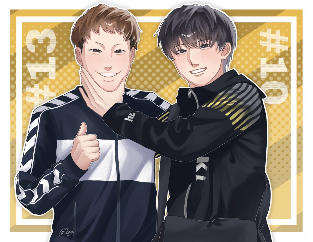 1vytm's tweet photo. この時の2人だいすき😻✨
#男子バレ絵部 #山本智大  #小川智大 https://t.co/rZsB7PO3xN