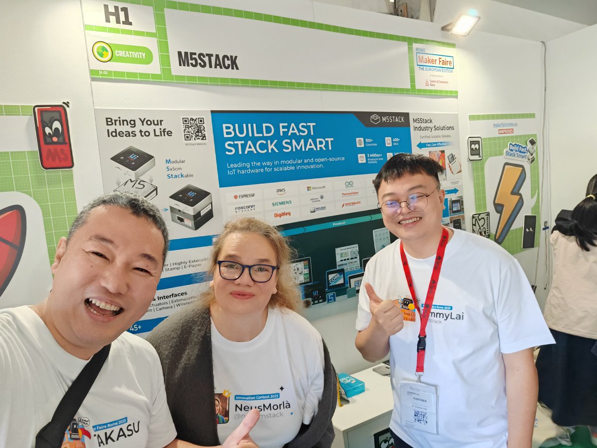 tks's tweet image. NeusMolra, Maker, She come from Catalunya, Spain. Bring her project!
#M5StackInnovationContest
参加者が、スペイン, カタルーニャからTシャツを着て来てくれた!
すばらしい!
#M5Stack @M5Stack
#MFR2025
hackster.io/neusmorlaarias…