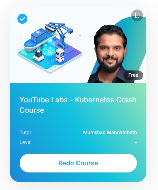 faris_shaikh247's tweet image. Just completed this hands on course on kubernetes by @KodeKloudHQ 

Learned a lot and loved it.