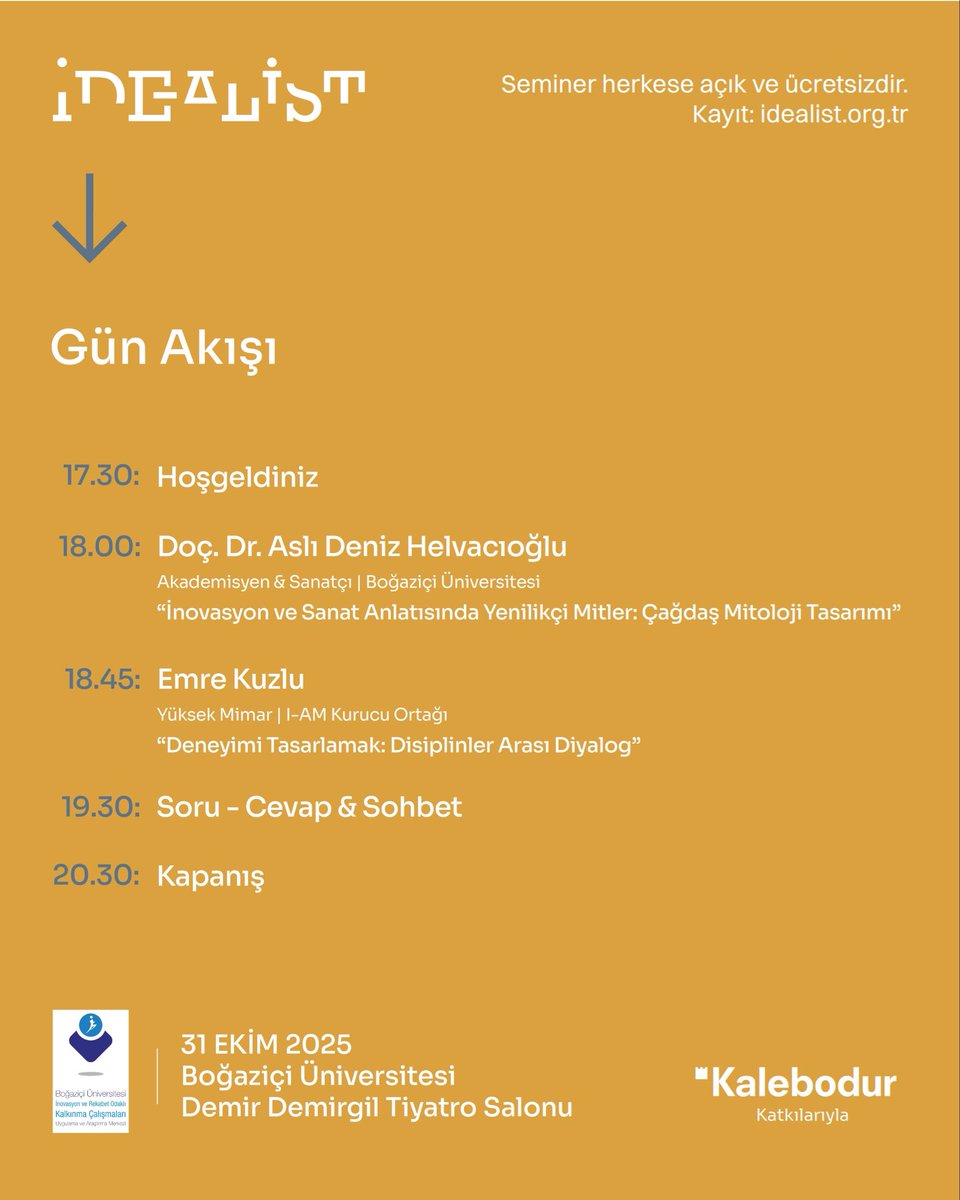 Genç kuşakların disiplinlerarası etkileşimini artırmak ve akademi-profesyonel arasında sürdürülebilir bir köprü kurmak için başlattığımız #KampüsTalks serisi 31 Ekim 2025 Cuma günü Boğaziçi Üniversitesi Demir Demirgil Tiyatro Salonu’nda gerçekleşecek.