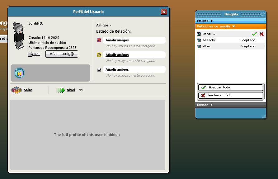 Me están clonando en habbo, pidiendo favores, juegos Wired y a saber que más, revisad bien la fecha de creación del perfil y el nombre, no soy yo