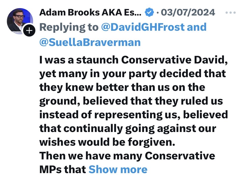 Adam Brooks just being the hypocrite he is.