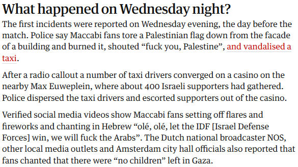1/6 There have been at least 152 stories in online media about the #Maccabi FC ban. 

40 per cent of these made ZERO mention of #Maccabi's anti-Arab violence in #Amsterdam last year. 

This is essential info for why <a href="/WMPolice/">West Midlands Police</a>  (with support from (UKFPU) banned the team's fans.