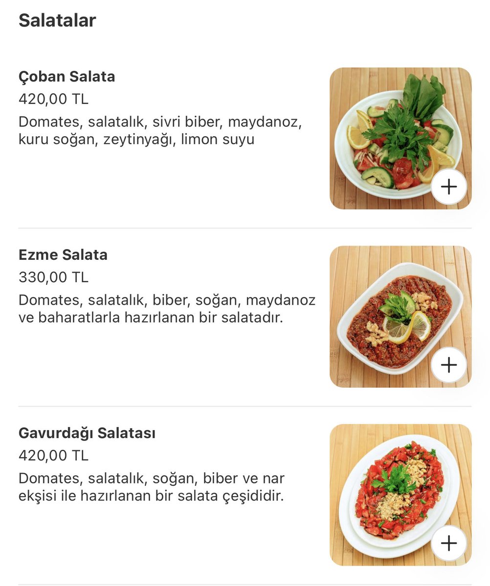 Çoban salata 420 TL 
Bu esnaflara para kazandırmayın boykot edin