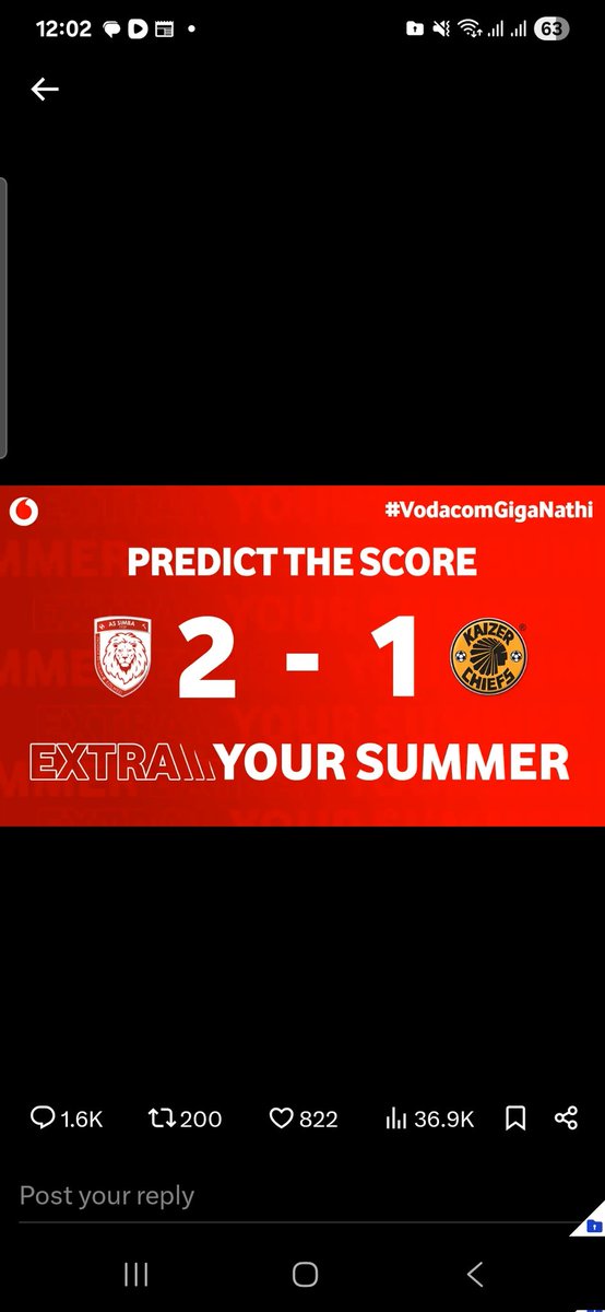 imoletja's tweet photo. @KaizerChiefs @Vodacom @VodacomSoccer Simba win https://t.co/EONMbfTL6l