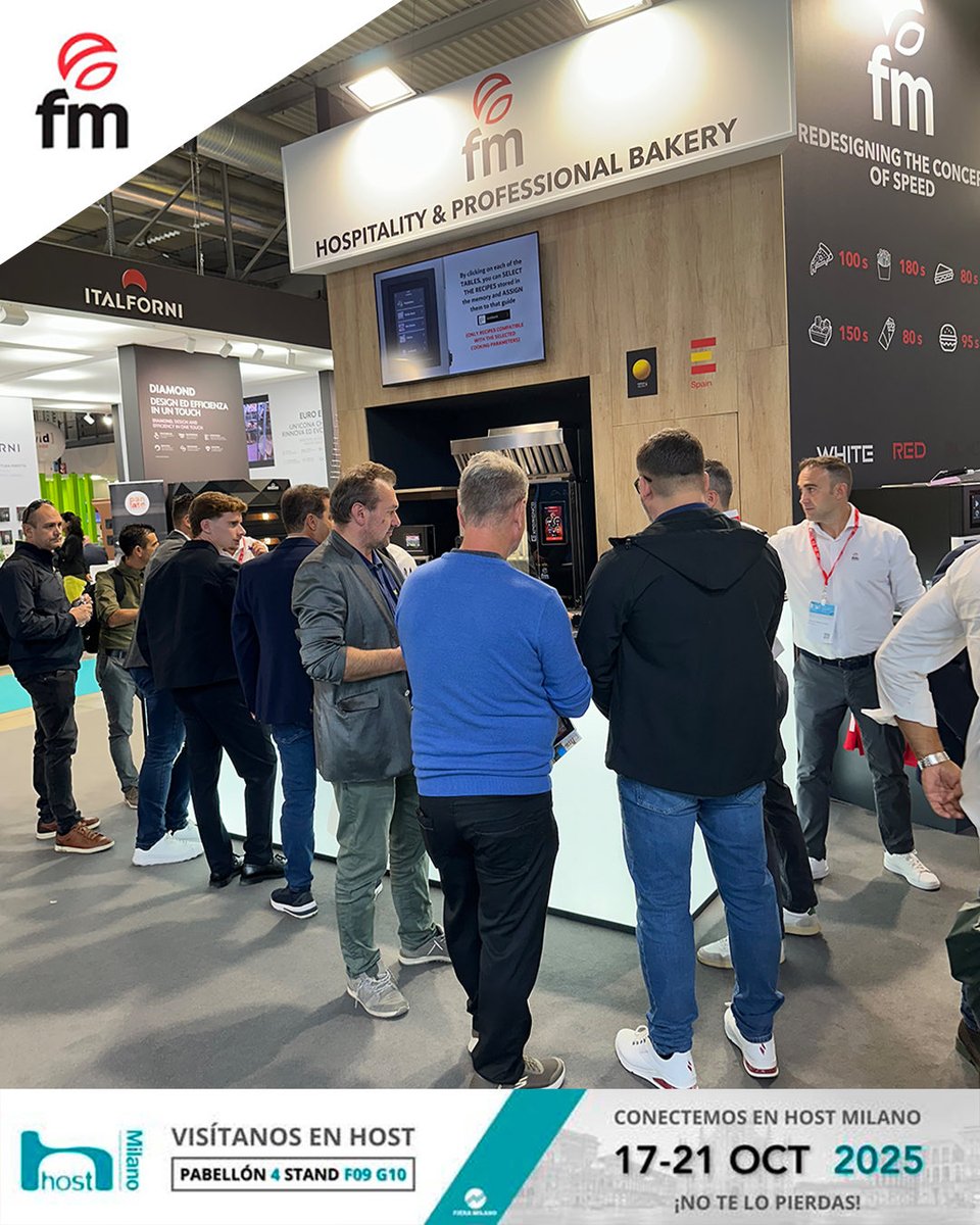 emimc_97's tweet photo. 🔴✨ Segundo día en HOST Milano 2025

Nuestro equipo sigue mostrando las últimas novedades de FM Industrial en el Pabellón 4 – Stand F09 G10, donde la innovación, la tecnología y la pasión por la cocina profesional son protagonistas 👨‍🍳🔥.

#FMIndustrial #HostMilano2025 #STFast https://t.co/Q37fuYwbg9