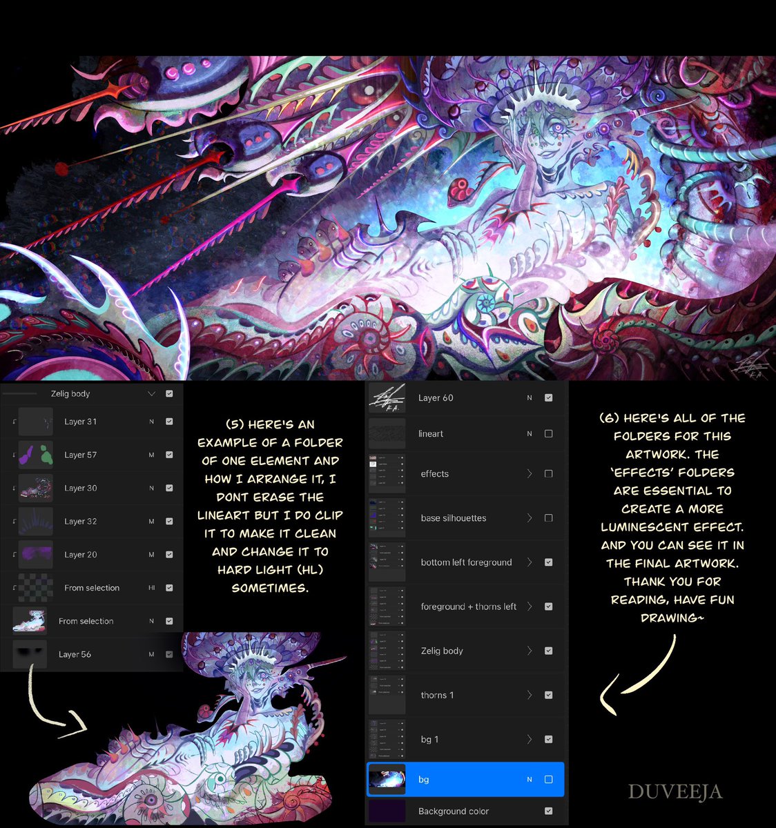 Duveeja's tweet image. Due to popular demand I made a simple art tutorial on how I made my art, I’ve decided to make a thorough tutorial on youtube but i’m still making it right now haha, in the meantime do save this post if it helps!