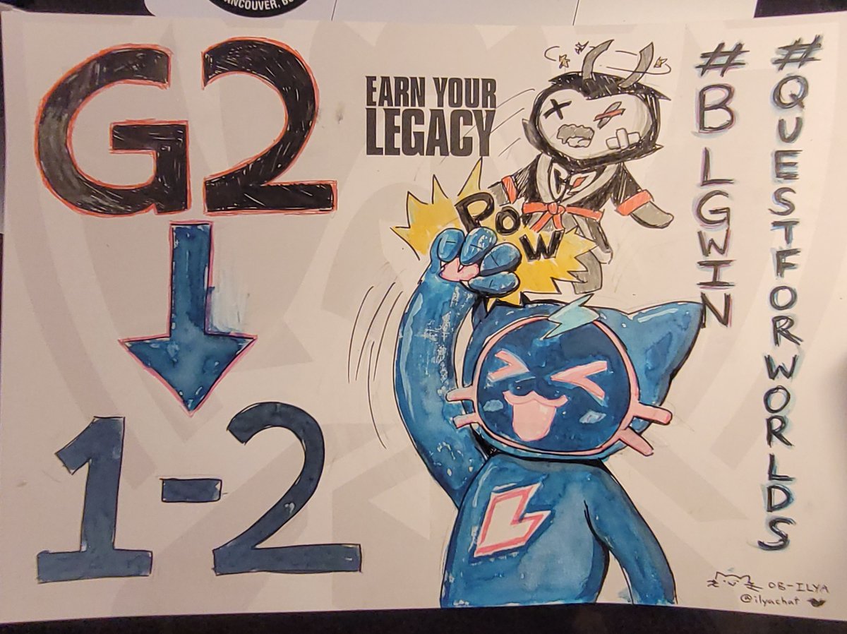 The "ehh I shouldn't draw more signs I'm tired" to "ahh what's one more fansign" pathing

Observing BLG vs G2 at #Worlds2025 (not obs 1) today!!yippeee!!!