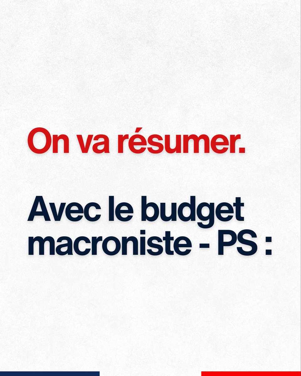 Clemence_Guette's tweet image. On va résumer.

Avec le budget macroniste - PS :

Vous avez des enfants ? Vous êtes perdant.

Vous payez des impôts ? Vous êtes perdant.

Vous êtes retraité ? Vous êtes perdant.

Vous êtes fonctionnaire ? Vous êtes perdant.

Vous êtes en situation de handicap ? Vous êtes perdant.…