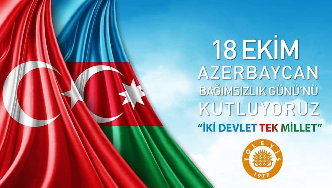 Kardeş ülke CAN #Azerbaycan'ın ve Azerbaycan Türkü kardeşlerimizin 18 Ekim Bağımsızlık Günü'nü kutluyor, bağımsızlık ve özgürlük içinde nice yıllar diliyoruz.

"İKİ DEVLET TEK MİLLET"

<a href="/ahik_org/">Azərbaycan Həmkarlar İttifaqları Konfederasiyası</a>
