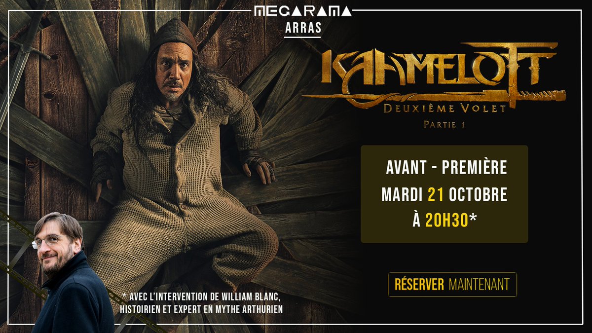 Mardi prochain 21 octobre, j'interviendrai lors de l'avant-première de #Kaamelott (2e volet) au cinéma le Mégarama d'Arras (62) à 20h30. L'interv' sera suivi d'une signature. Poke @libertalialivre.bsky.social
Amenez vos bocaux à anchois et vos noix de coco !!!
