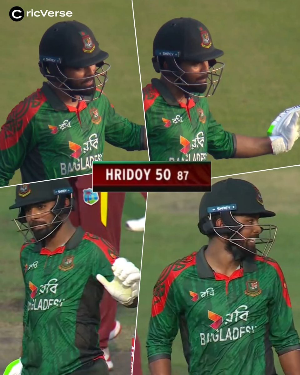 🚨 11TH ODI FIFTY FOR TAWHID HRIDOY! 👊🏻

Important and responsible half century from Hridoy. 🙌🏻

#TawhidHridoy #BANvsWI