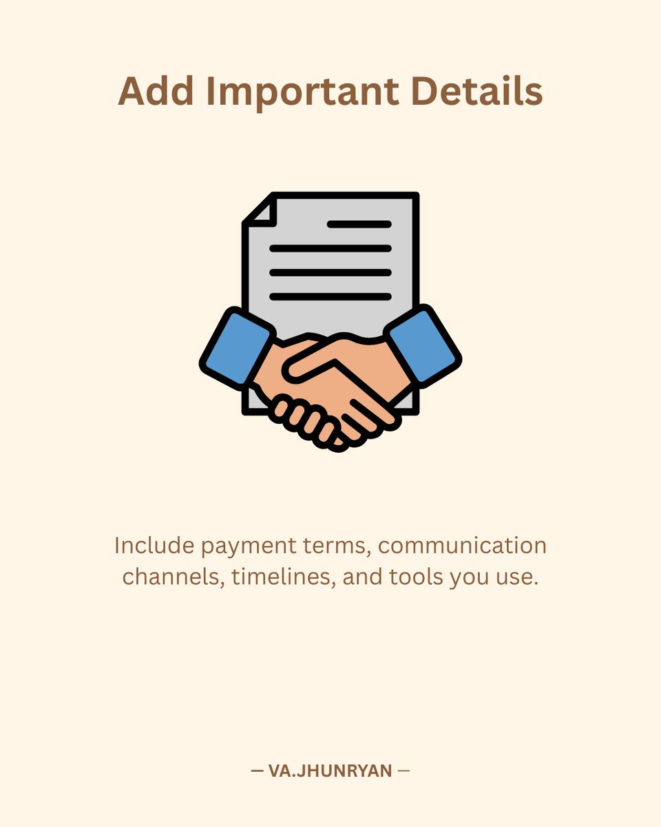 va_jhunryan's tweet photo. First impressions matter! 💌
A well-crafted Welcome Kit sets the tone for a smooth and professional client relationship.
Start strong, stay organized, and show your clients they made the right choice!
#SocialMediaManager #SMMWelcomeKit #SMMTips #VirtualAssistant https://t.co/VKzj8CBF8c
