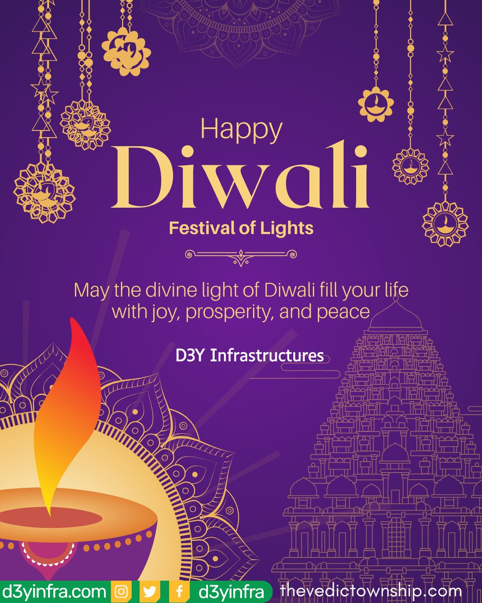 D3yinfra's tweet photo. “Celebrate the victory of good over evil and light over darkness. Happy Diwali!”

More Visit https://t.co/tT9ImNKxKQ

#d3yinfra #srivedictownship #villas #shankarpally https://t.co/lulhUuiLm2