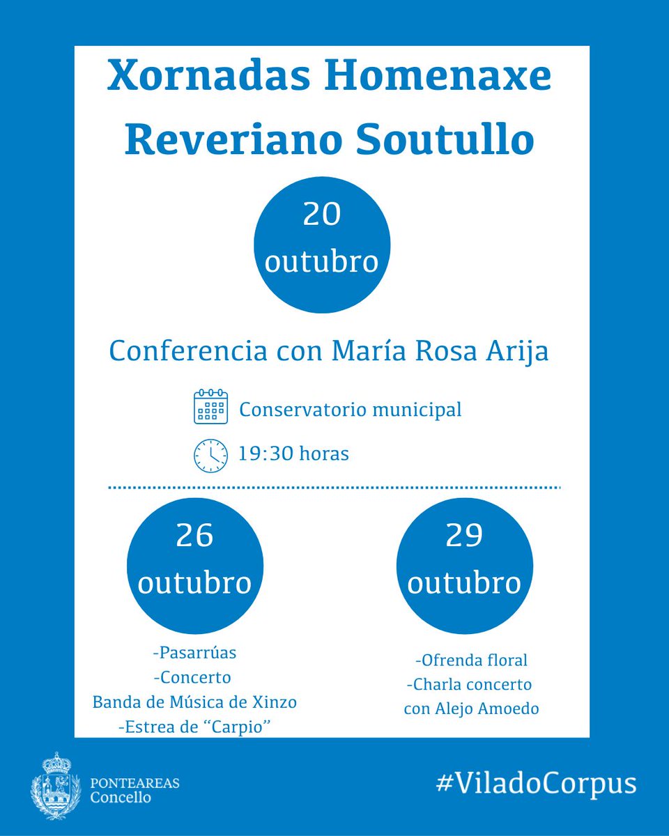 Neste mes de outubro queremos render homenaxe ao mestre Reveriano Soutullo.  

📢 O 20 de outubro celebramos o aniversario da estrea pasodobre “Puenteareas" de Reveriano Soutullo, composto no ano 1931 e declarado himno oficial do concello.