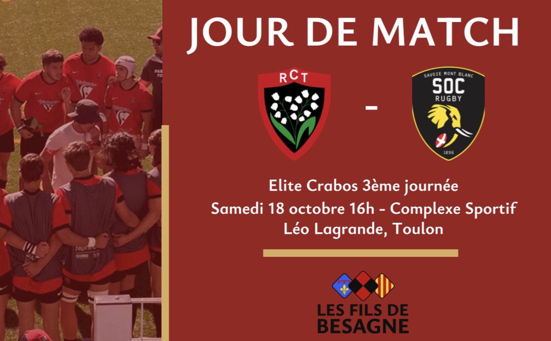 𝐉𝐨𝐮𝐫 𝐝𝐞 𝐩𝐫𝐞𝐦𝐢𝐞̀𝐫𝐞 

La #TeamCrabos disputera son premier match à la maison aujourd’hui ! 

Rendez-vous à 16h du côté de Léo Lagrange, venez nombreux ❤️🖤
