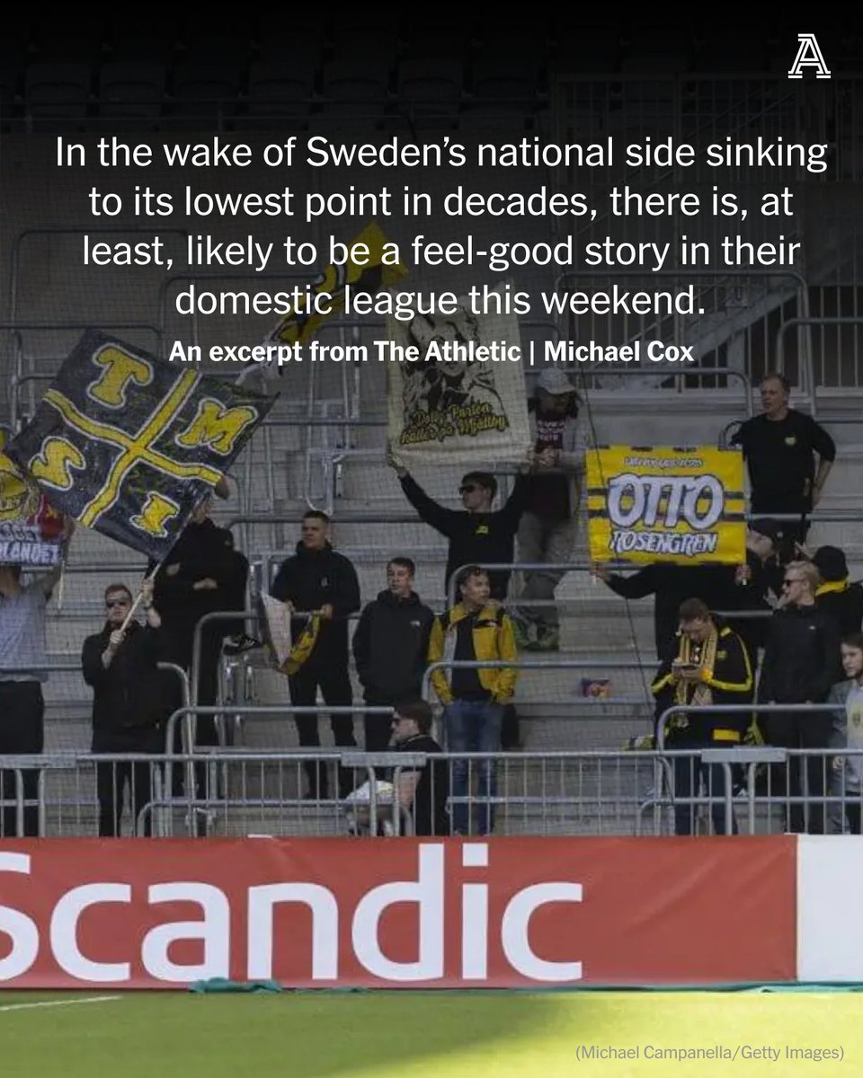 Mjallby, who play in the southern fishing village of Hallevik — population of just 1500 — are about to win the Swedish title.

They are 11 points clear at the summit of the Allsvenskan, with four matches remaining.

It’s a case of when, rather than if, they will become the most