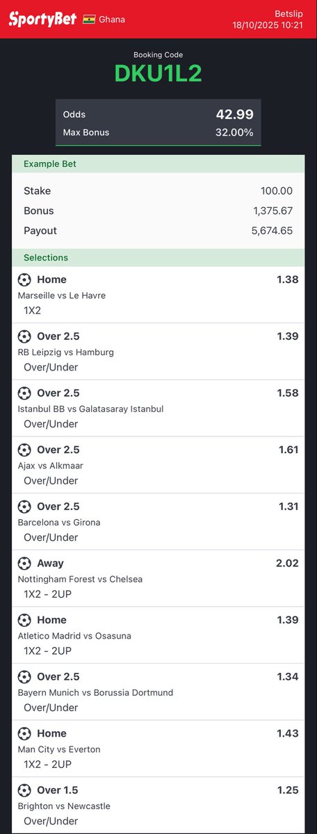 HeistBet's tweet photo. 50+odds on sportybet 🔥🔥🔥🔥🔥🔥 https://t.co/DBwtBYEOwI