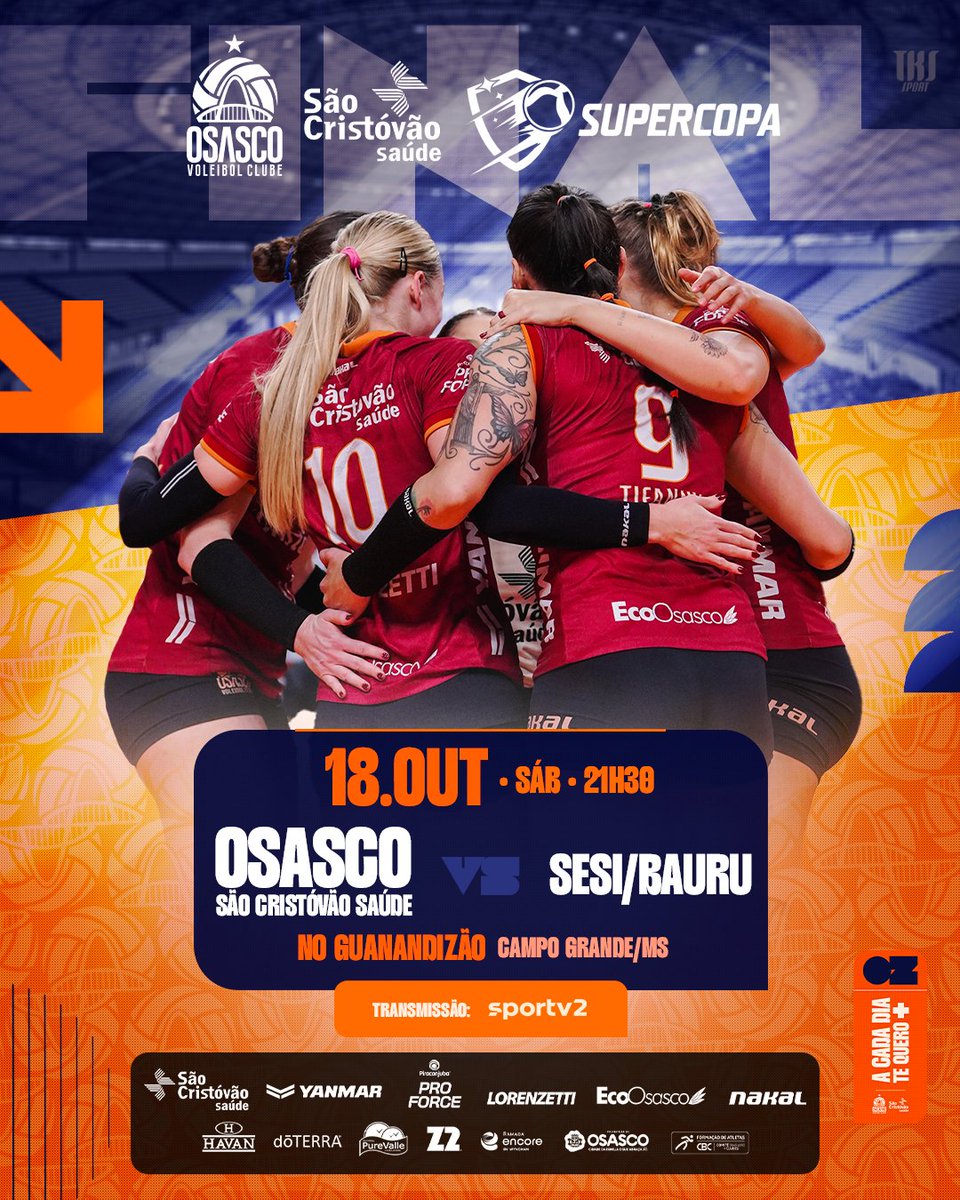 É HOJE!!! DIA DE OSASCO SÃO CRISTÓVÃO SAÚDE EM QUADRA!!!!👊🏐❤️‍🔥

VAMOS JUNTOS EM MAIS UMA DECISÃO!!!!

E você torce e vibra pelo OSASCÃO AO VIVO no SporTV 2 e GETV no YouTube!!!

VamooooOZ