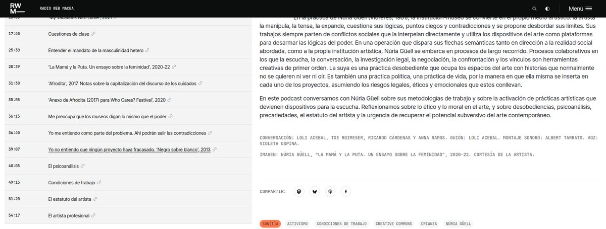Una vegada més. Esdevenir 'secretari en clandestinitat' de la <a href="/CoopCalAfrica/">🚢 Ca l'Àfrica</a>, investigant les repercussions socials i polítiques, dintre dels imaginaris de-colonials de les pràctiques artístiques al CED <a href="/MACBA_Barcelona/">MACBA | Museu | BCN</a> rwm.macba.cat/es/podcasts/so…