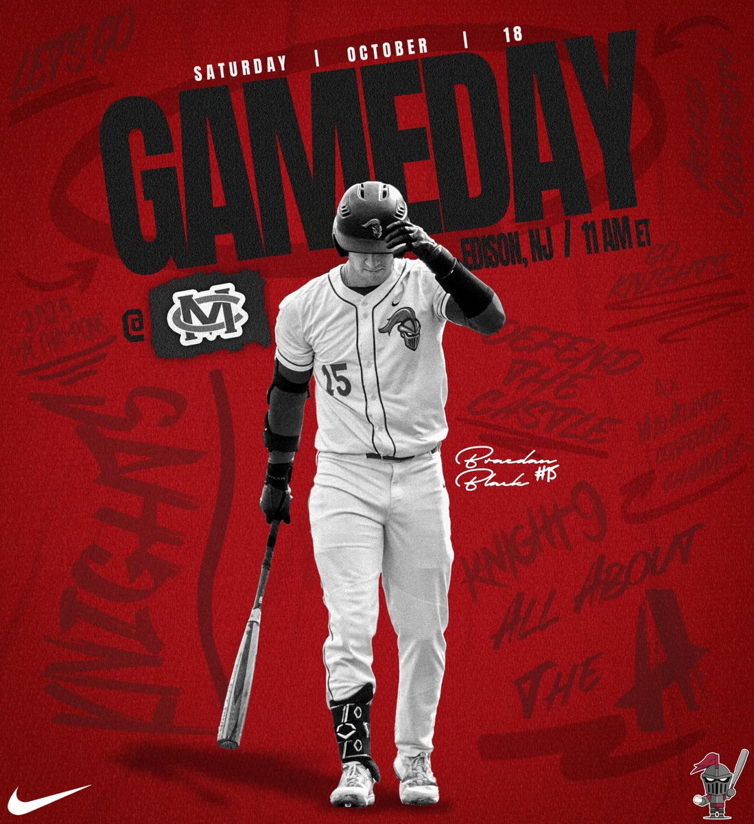 𝒊𝒕’𝒔 𝒈𝒂𝒎𝒆𝒅𝒂𝒚.

🆚 | Middlesex cc 
⏰ | 11 am
📅 | October 18
🏟️ | Middlesex Baseball Field

#AllAboutTheA // #DefendTheCastle 🏰