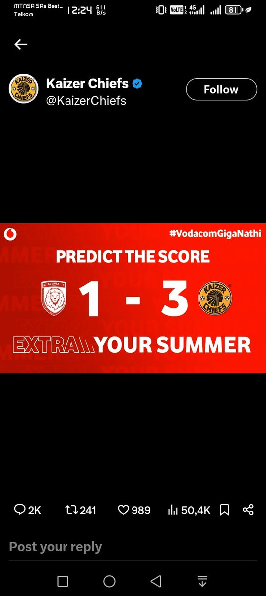mbuzso's tweet photo. @KaizerChiefs @Vodacom @VodacomSoccer @Vodacom
#AlwaysHome
@VodacomSoccer https://t.co/H1PIbloqvi