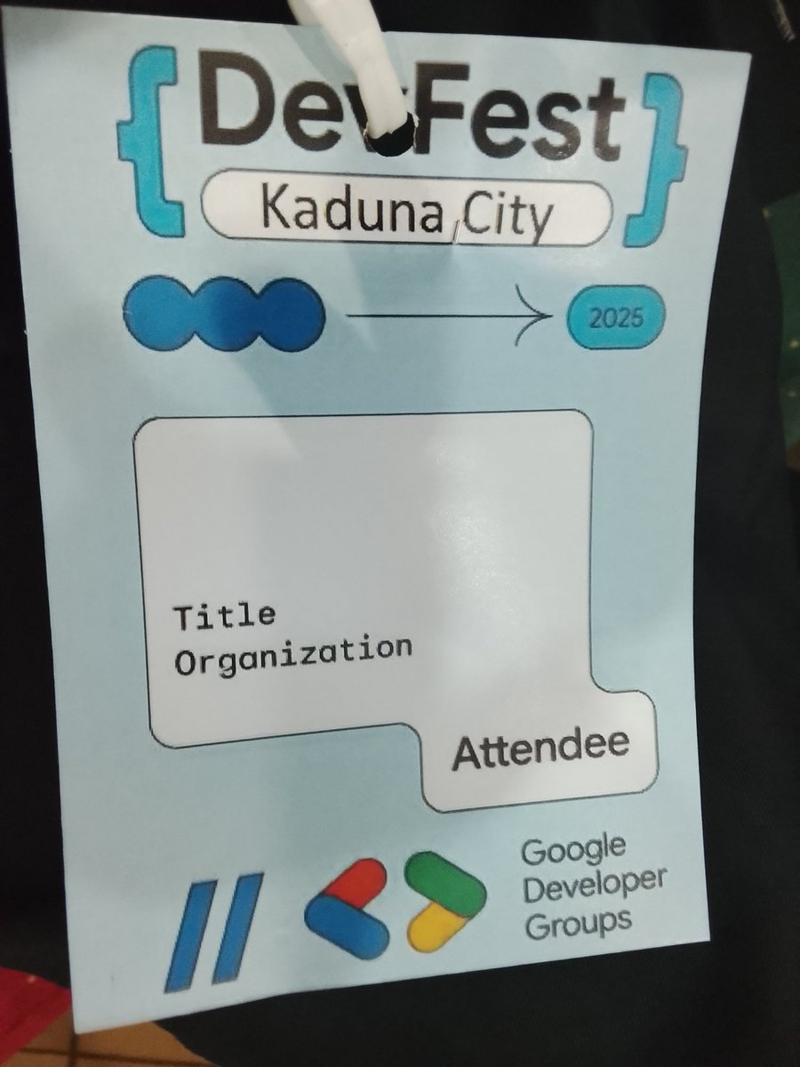 dikko100's tweet photo. Grateful to be part of GDG DevFest Kaduna 2025! 🙌
A day filled with learning, innovation, and connection with the tech community.
#DevFestKaduna #GrowWithGoogle #TechNigeria https://t.co/tNhlaMtY6w