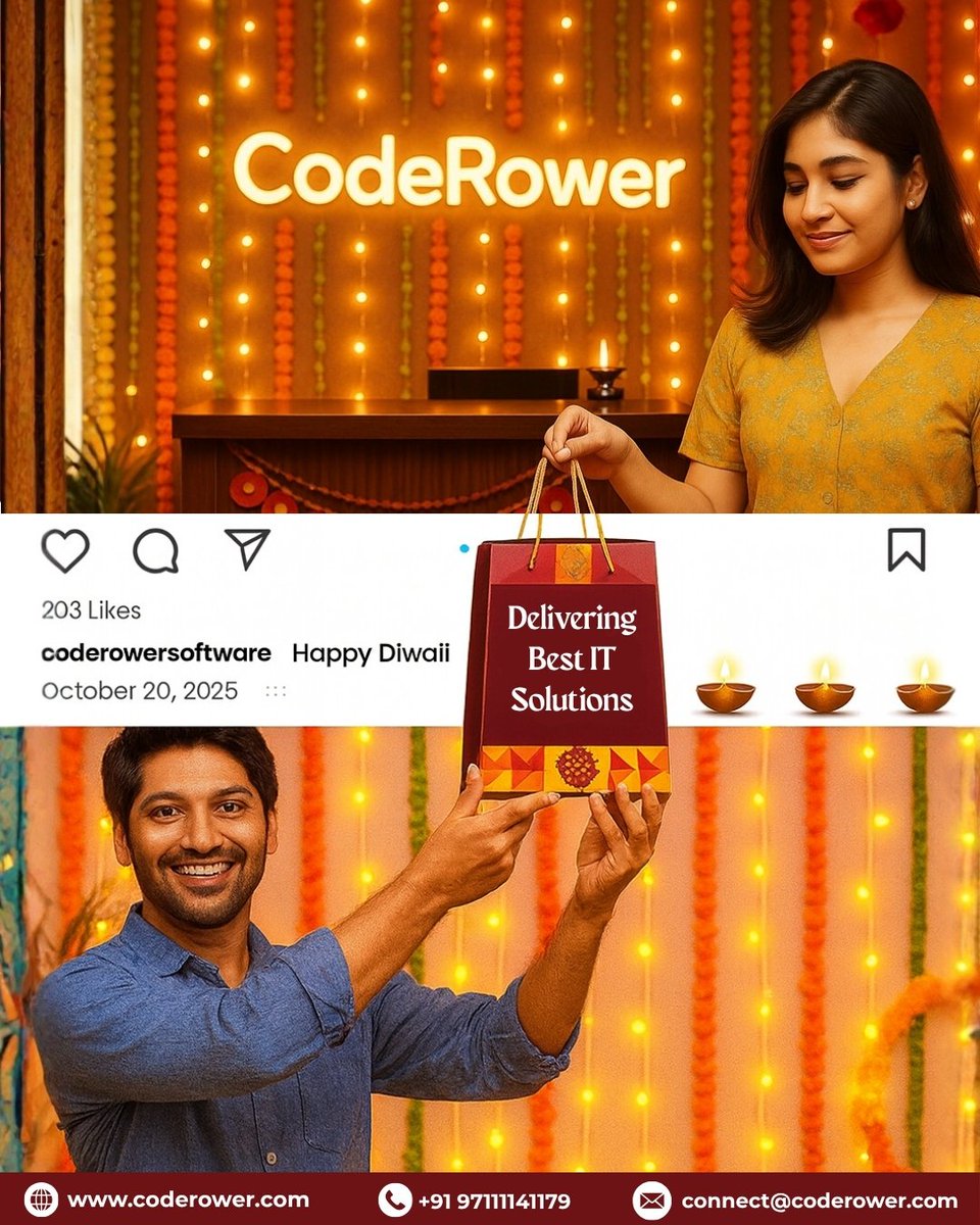 coderower's tweet image. Wishing you a bright &amp;amp; successful Diwali from CodeRower!

✨ May this festival of lights fill your life with happiness, success, and endless opportunities. 🌟

#happydiwali #diwali #festivaloflights #coderower #innovation #lightupsuccess #teamcoderower #celebration #festiveseason