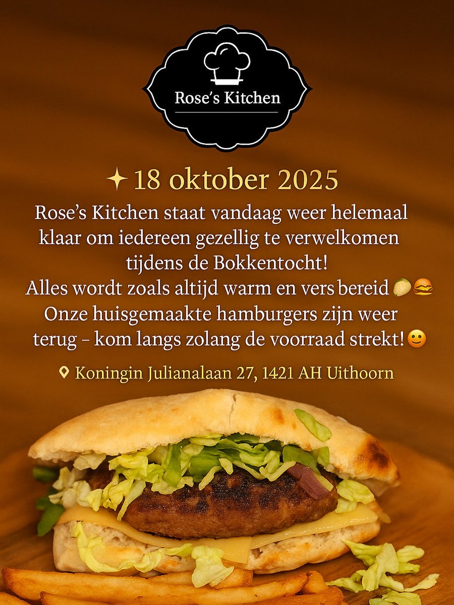 Roseskitchennl's tweet photo. Het is weer gezellig de bokkentocht. 
Have fun! Tot straks 🥙🌯🍟
#bokkentocht #Uithoorn #DeKwakel #What’sUp in #Uithoorn #LeukedingendoeninUithoorn    
#uithoornadamstel https://t.co/FZHOifkzTx