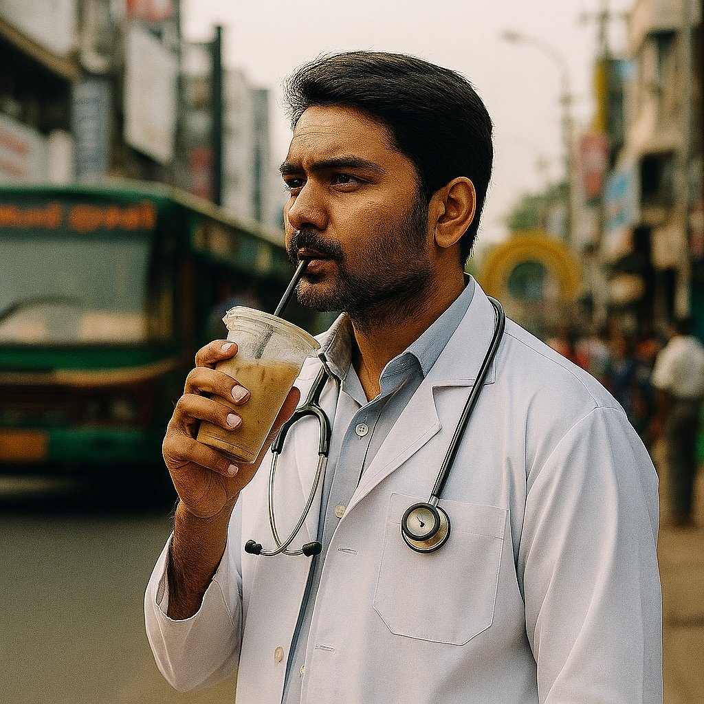 அத்தியாயம் 3: சந்திரனின் பயணம்  
டிசம்பர் 17, 2024 – Egmore to Stanley மருத்துவக் கல்லூரி, மெட்ராஸ்

Dr. Raj தன் கண் கண்ணாடியை அமைதியான துல்லியத்துடன் திருத்தினார்; குளிர்ந்த காபியின் சுவை இன்னும் உதடுகளில் நிலைத்திருந்தது. Egmore-இன் காலை மங்கல் மெதுவாக, சோர்வாக, புறக்கணிப்புடன்