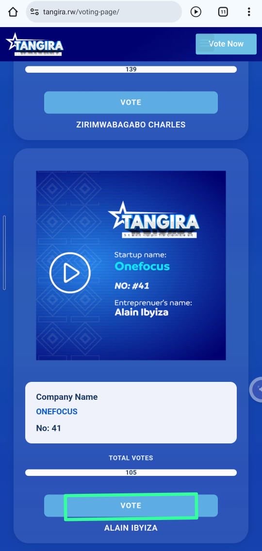 birakaze01's tweet photo. Voting link: https://t.co/7UPqfjHhKk
Biroroshye cyane Injiramo utore urebe nimero #41 #ONEFOCUS
#TANGIRA
Tora ONE FOCUS Biroshye cyane . https://t.co/nH4VI0g2P5