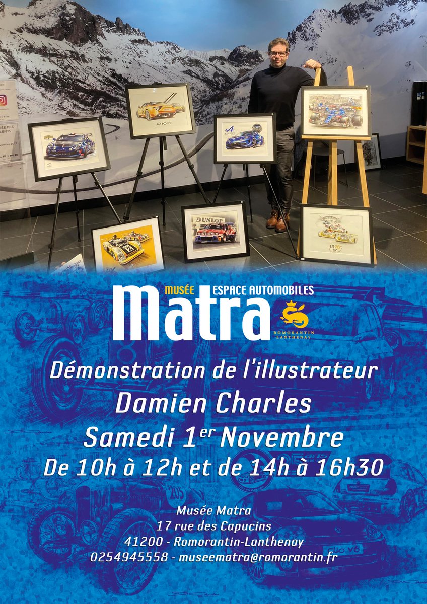 Démonstration de l'illustrateur Damien Charles samedi 1er novembre dans notre musée (de 10 à 12h et de 14h à 16h30) ! Venez découvrir son talent et échanger avec lui !😊